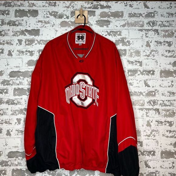 58 sports Ohio state buckeyes wind breaker pullover - Picture 1 of 4